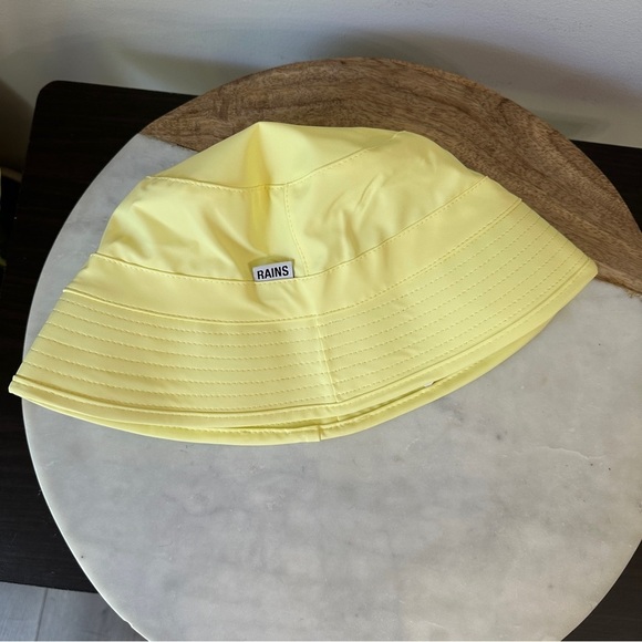 RAINS Waterproof Bucket Hat In Straw NEW WITH TAGS main image 5